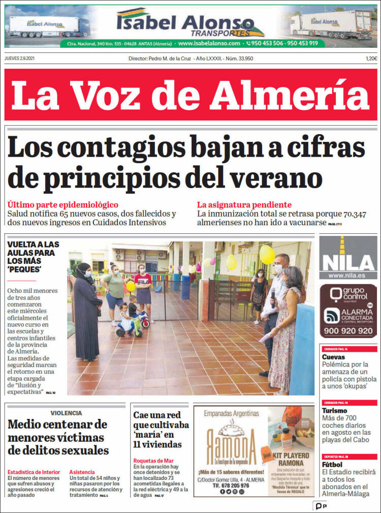 Portada de La Voz de Almería (Espa&ntilde;a)