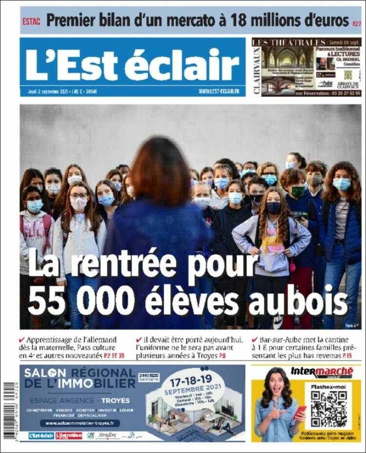 Portada de L'Est Eclair (Francia)