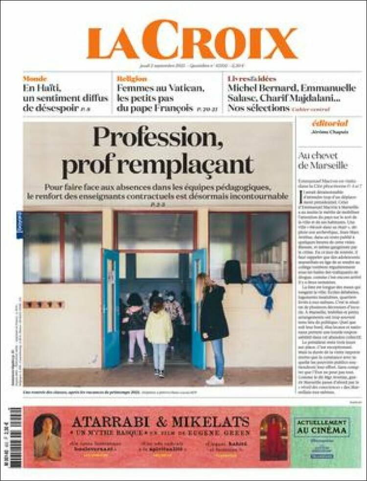 Portada de La Croix (Francia)