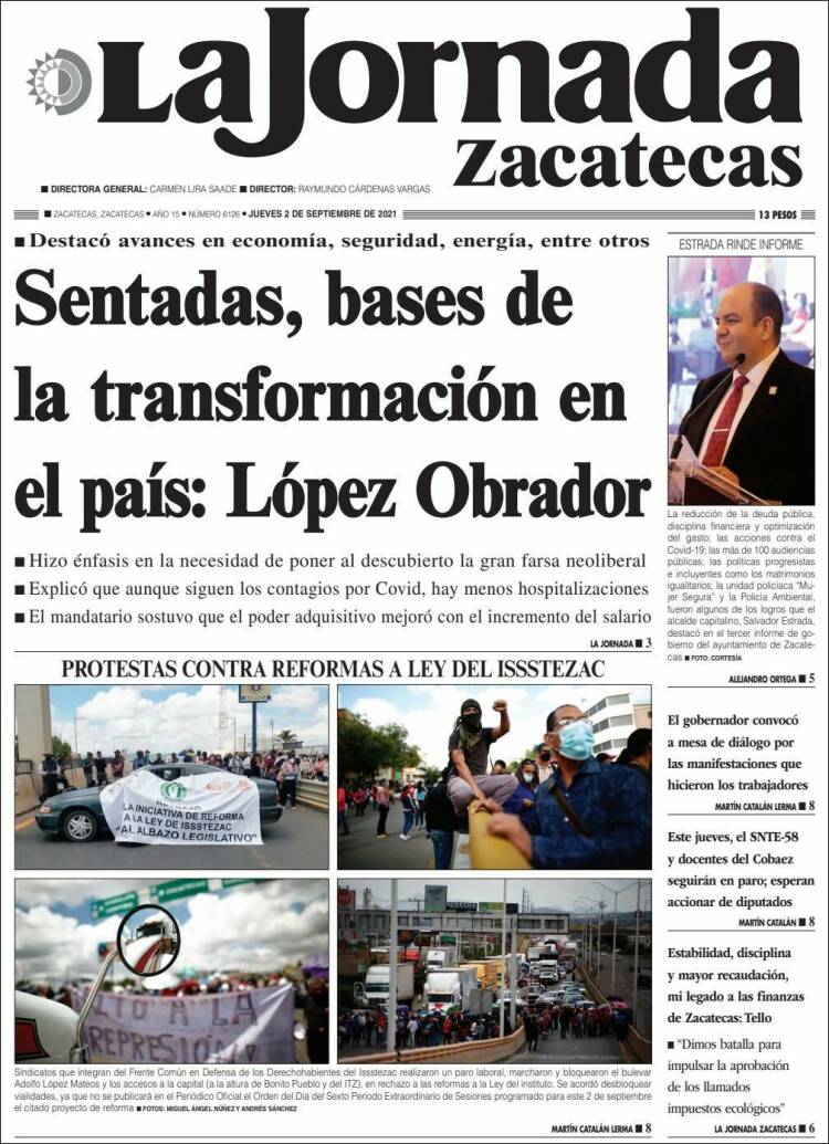 Portada de Jornada de Zacatecas (M&eacute;xico)