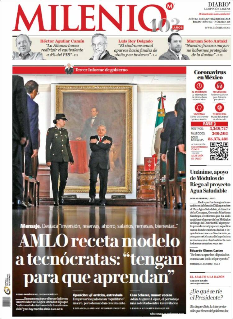 Portada de Milenio - Laguna (M&eacute;xico)