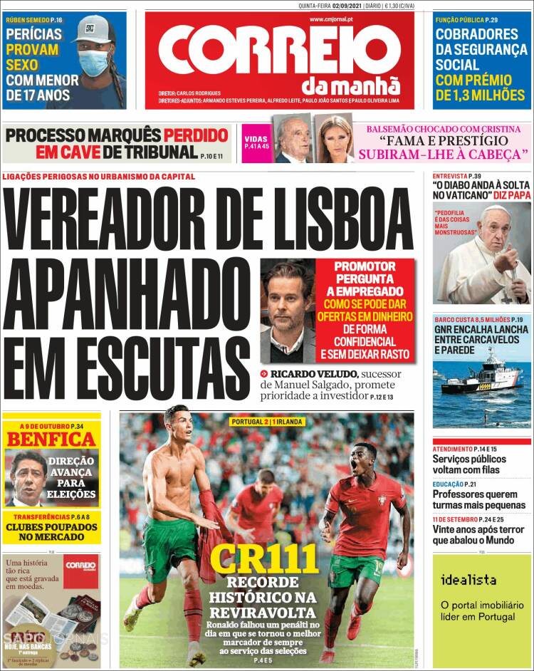 Portada de Correio da Manhã (Portugal)