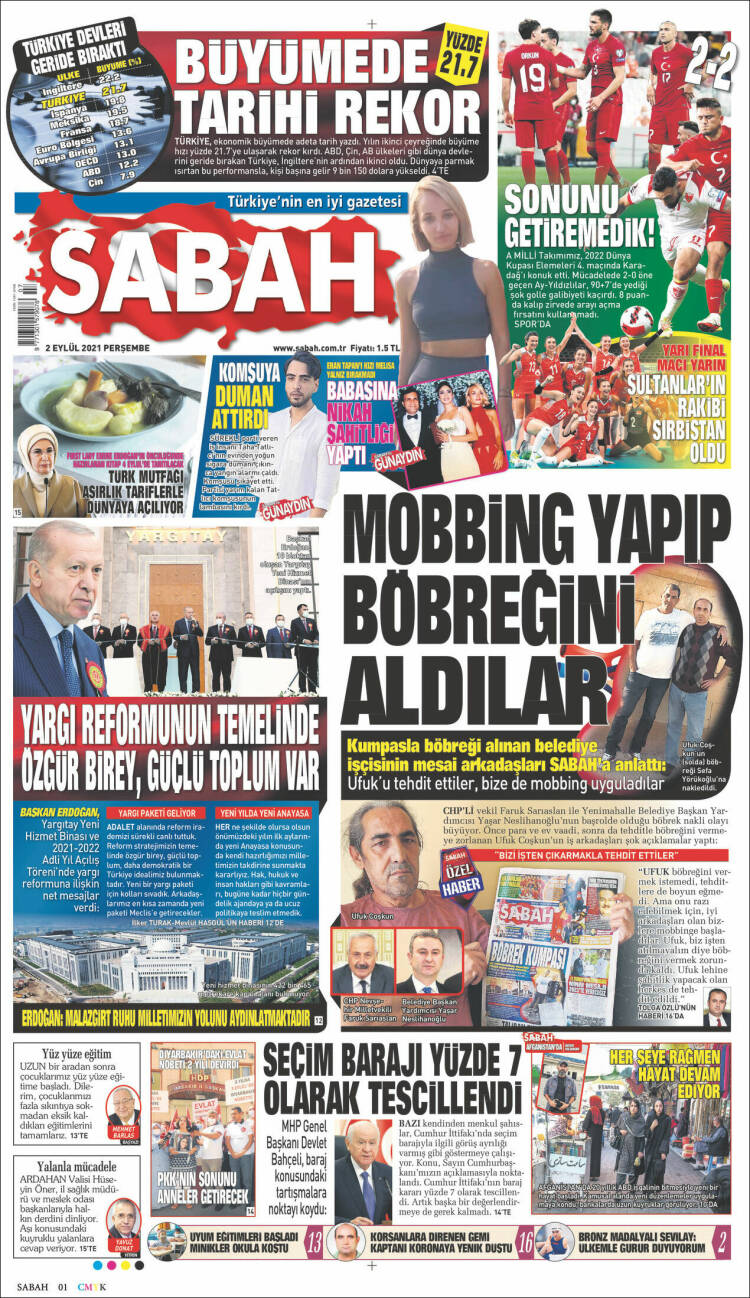 Portada de Sabah (Turqu&iacute;a)