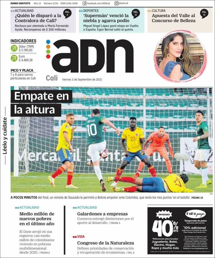 Portada de ADN - Cali (Colombie)