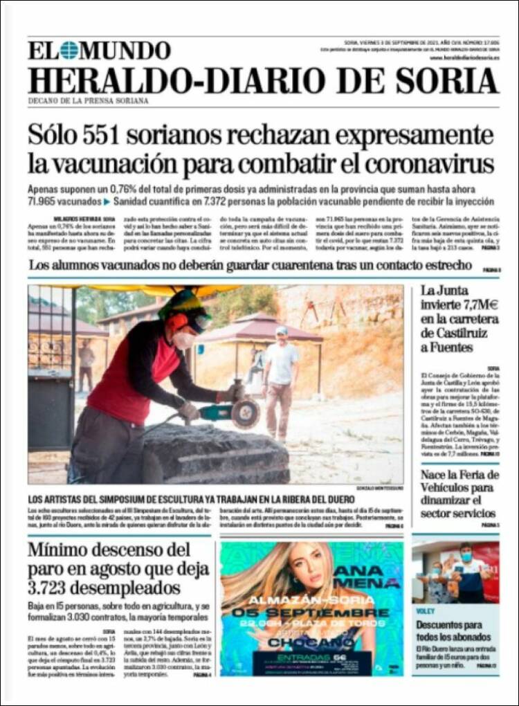 Portada de Diario de Soria (España)