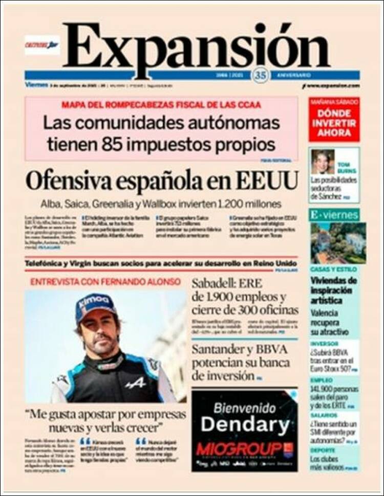 Portada de Expansión (Espa&ntilde;a)