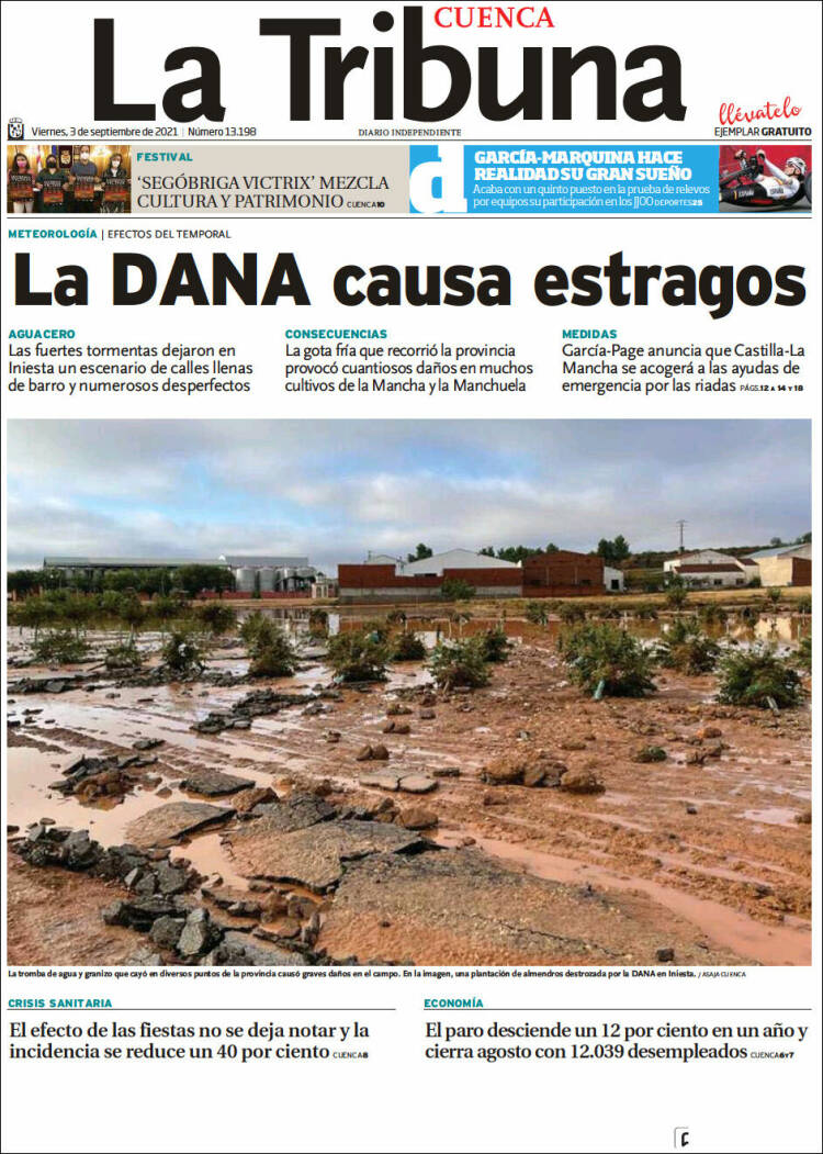 Portada de La Tribuna de Cuenca (España)