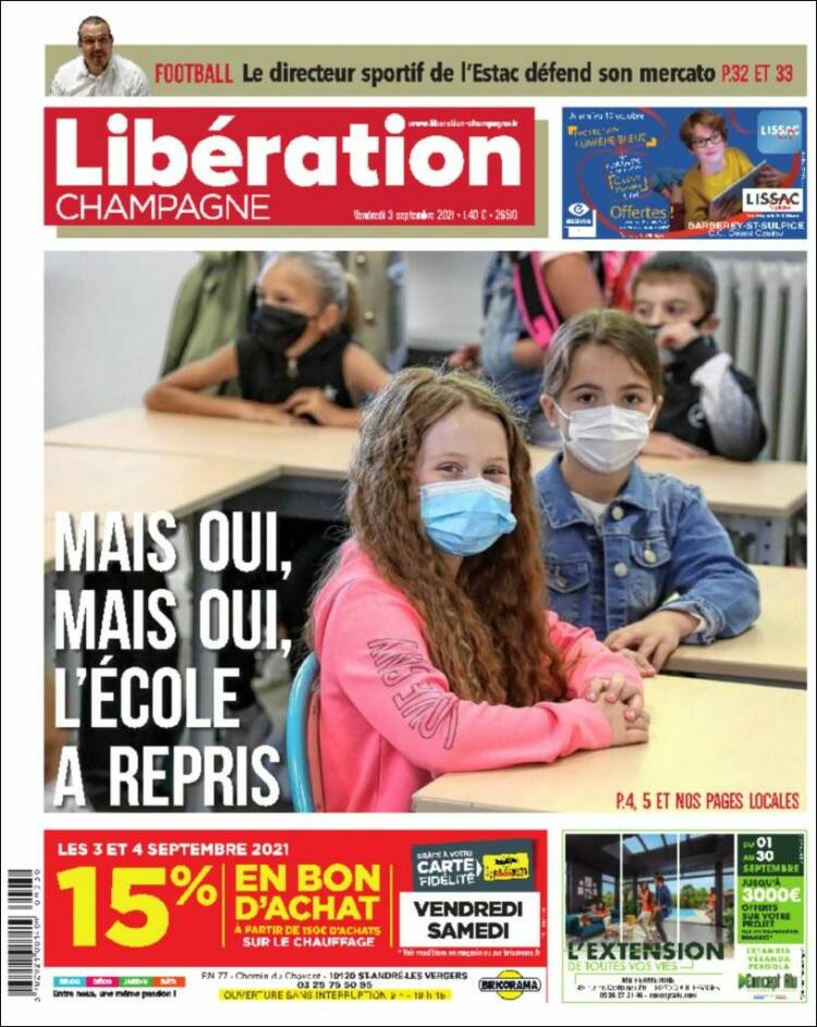 Portada de Libération Champagne (Francia)