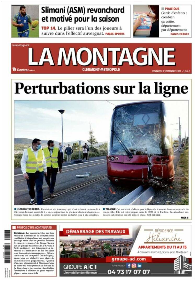 Portada de La Montagne (Francia)