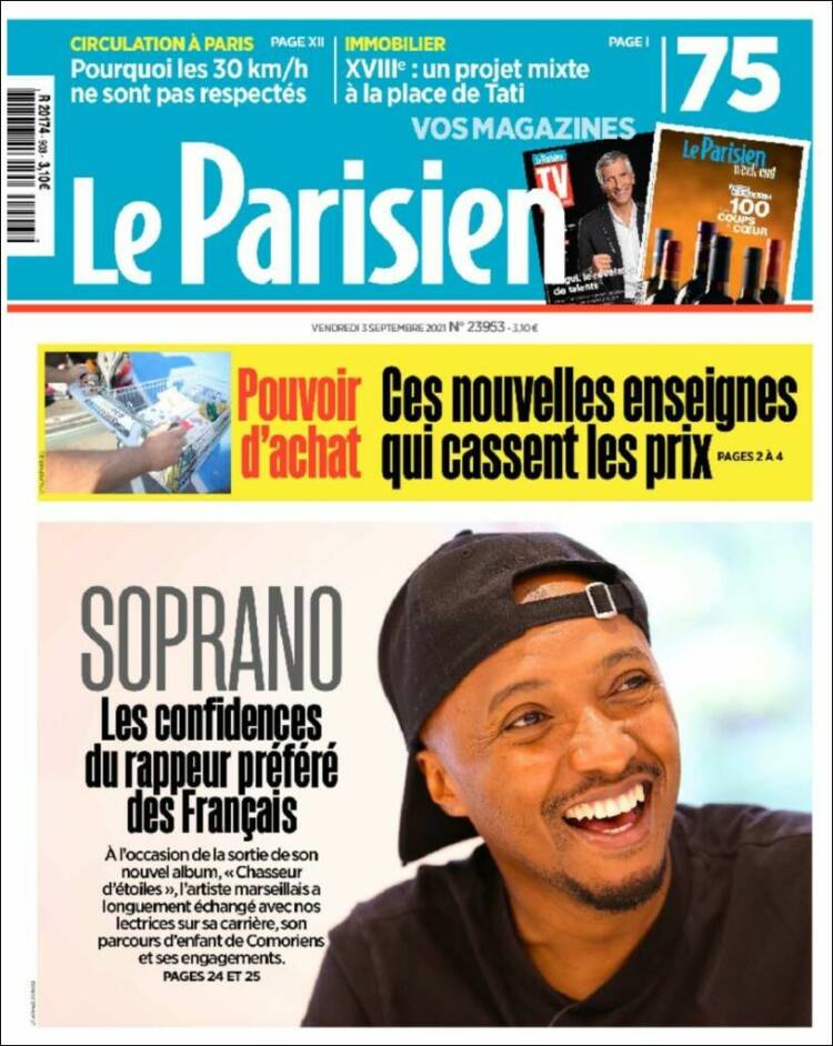 Portada de Le Parisien (Francia)