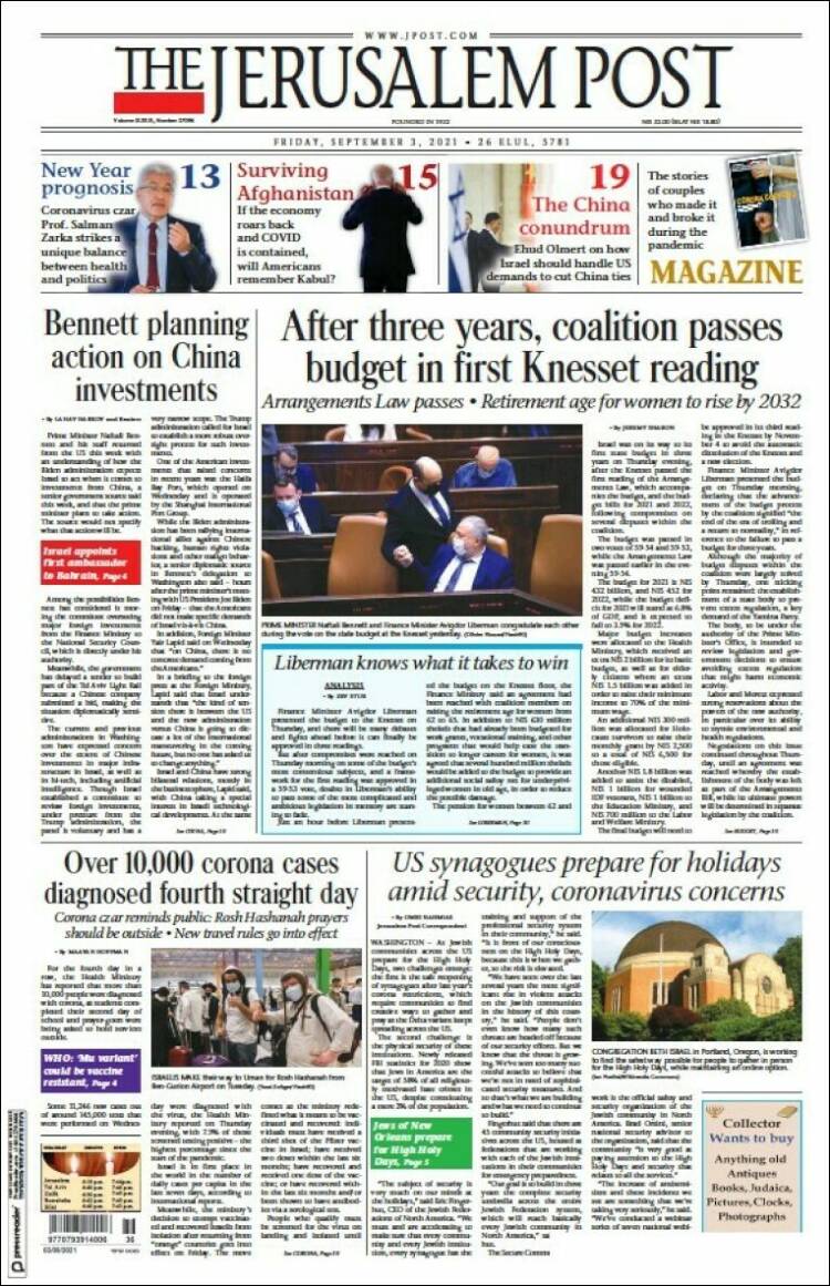 Portada de The Jerusalem Post (Israel)