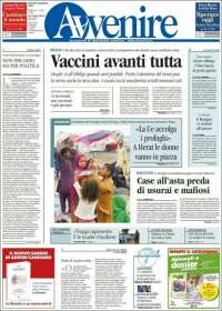 Portada de Avvenire (Italia)