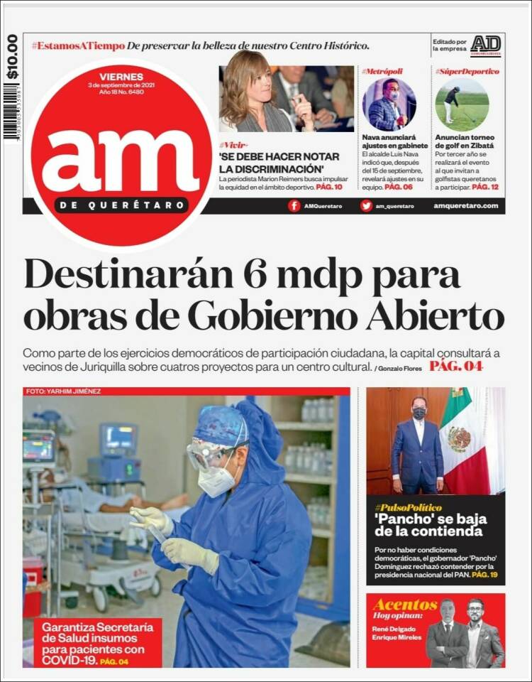 Portada de A.M. Querétaro (M&eacute;xico)