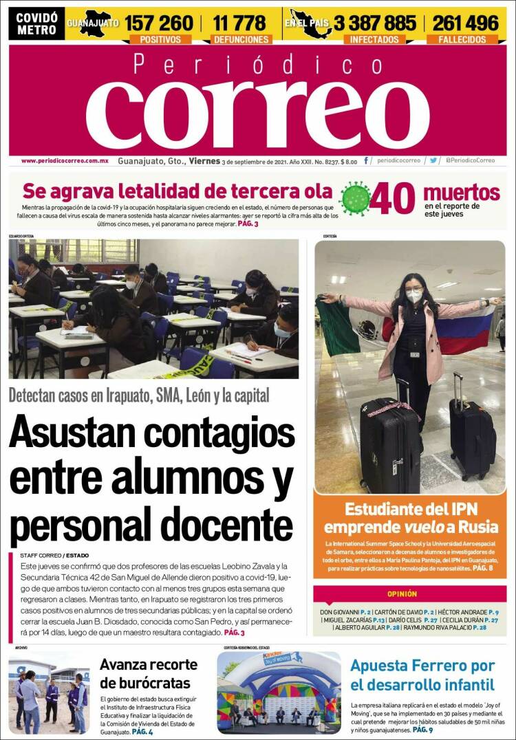 Portada de Correo - El diario del Estado de Guanajuato (M&eacute;xico)