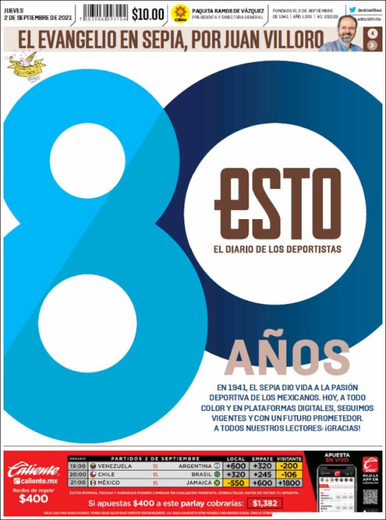 Portada de Esto (M&eacute;xico)