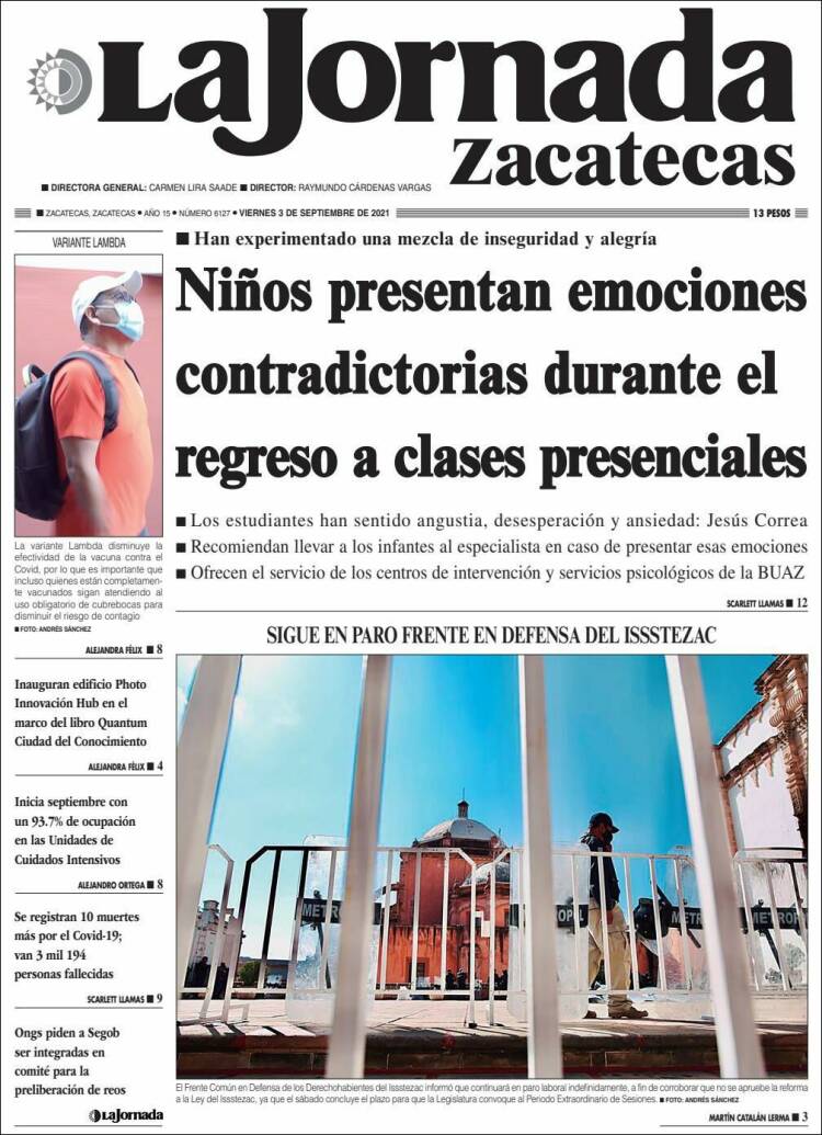 Portada de Jornada de Zacatecas (M&eacute;xico)