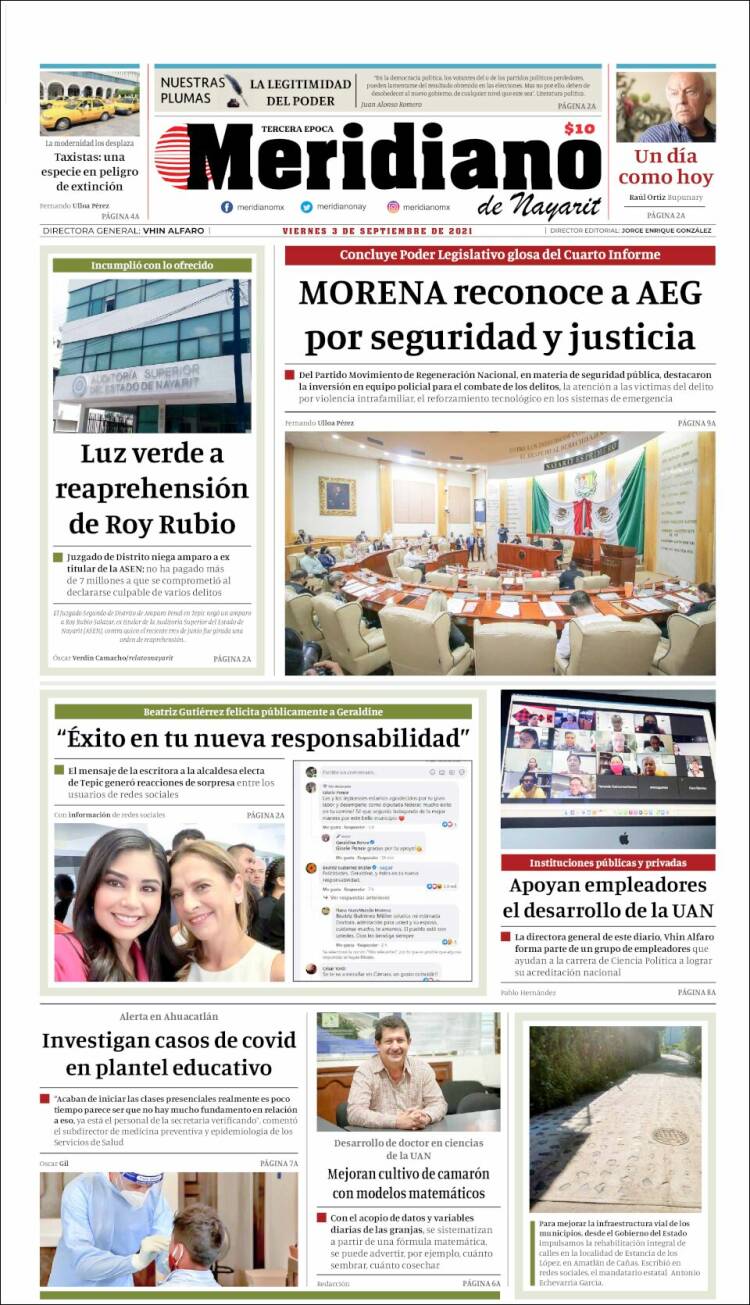 Portada de Meridiano (M&eacute;xico)