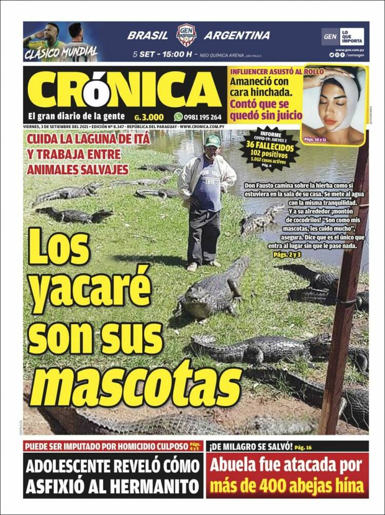 Portada de Diario Crónica (Paraguay)