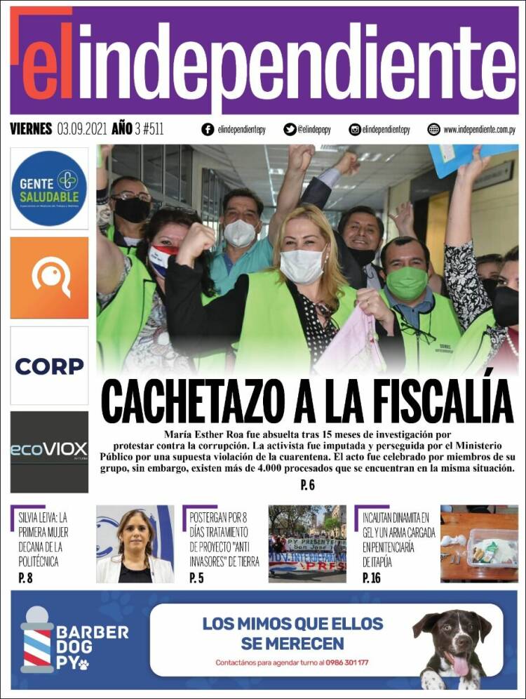 Portada de El Independiente (Paraguay)