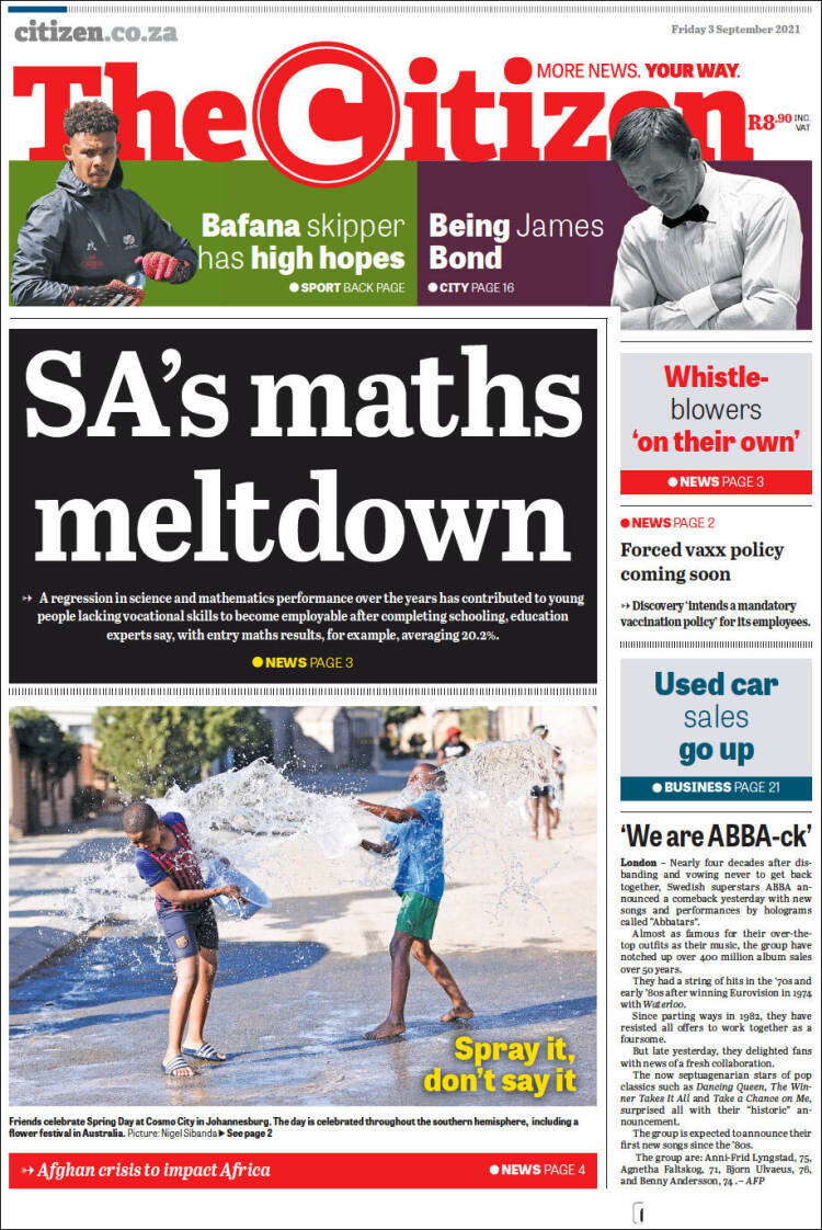 Portada de The Citizen (Sud&aacute;frica)