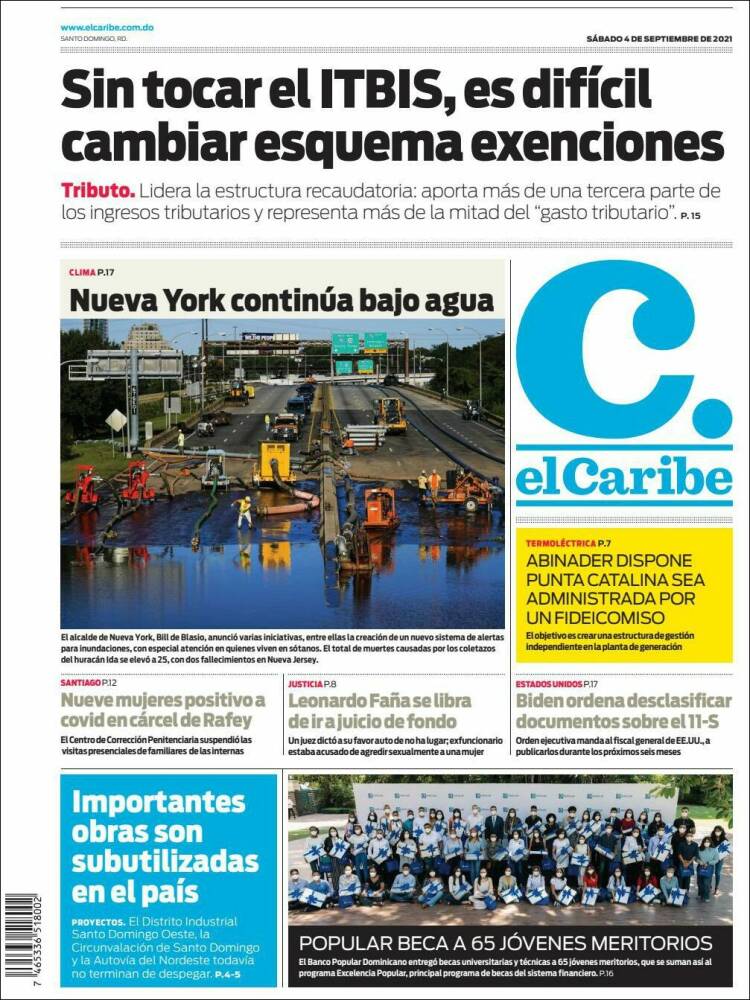 Portada de El Caribe (R. Dominicana)