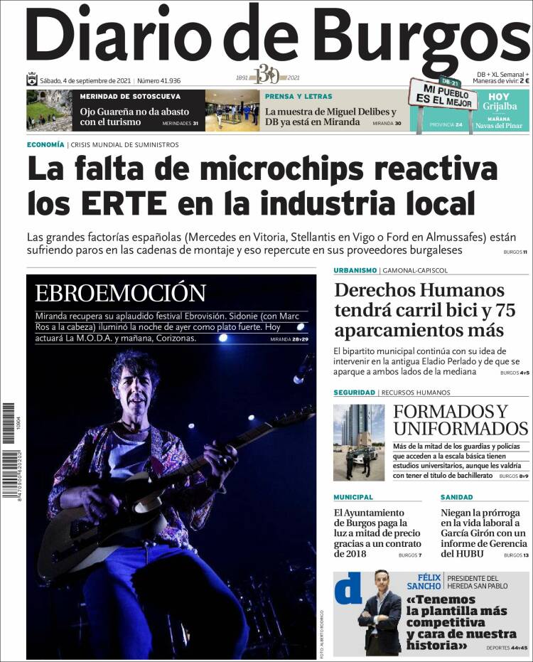 Portada de Diario de Burgos (Espa&ntilde;a)