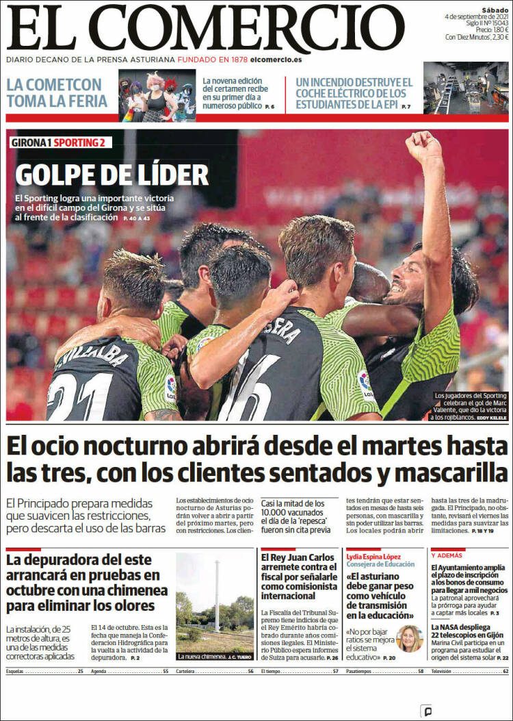 Portada de El Comercio - Gijón (Espa&ntilde;a)