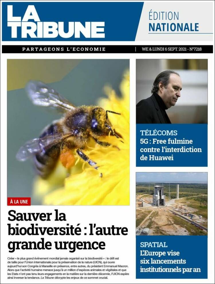 Portada de La Tribune (Francia)
