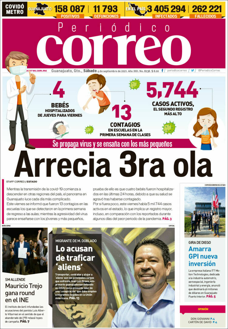 Portada de Correo - El diario del Estado de Guanajuato (M&eacute;xico)