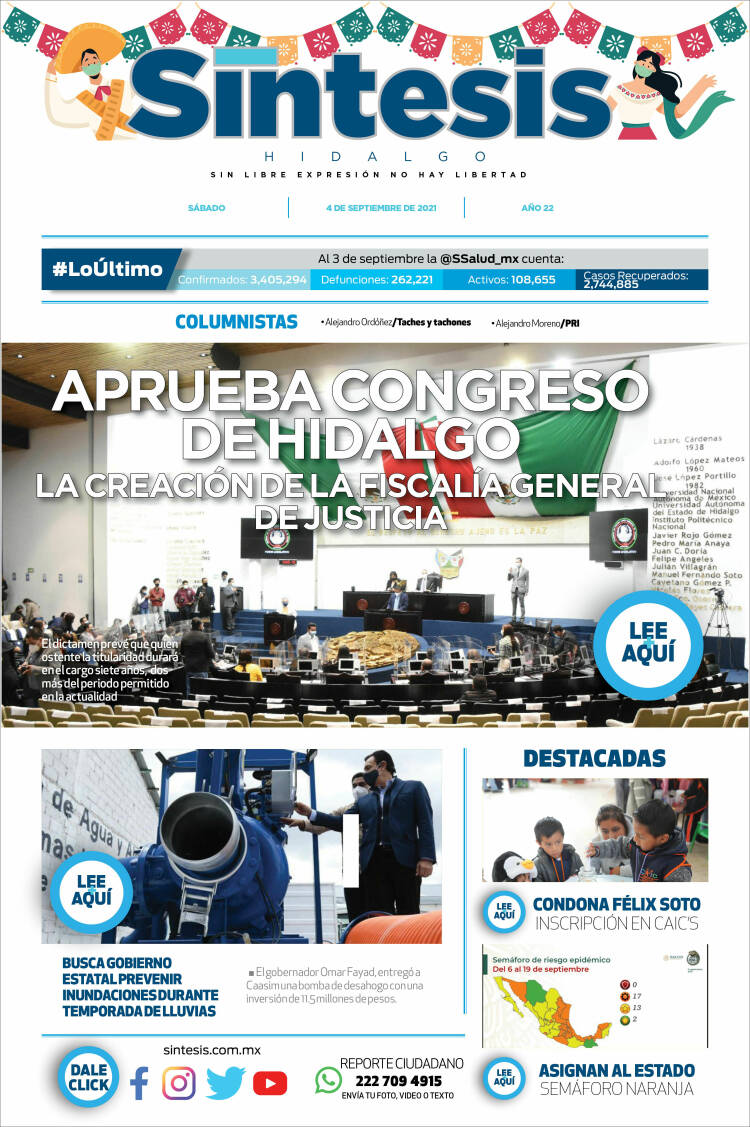 Portada de Sistesis - Hidalgo (M&eacute;xico)