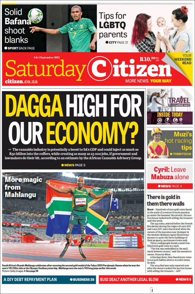 Portada de The Citizen (Sud&aacute;frica)