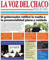 Portada de La Voz del Chaco (Argentina)