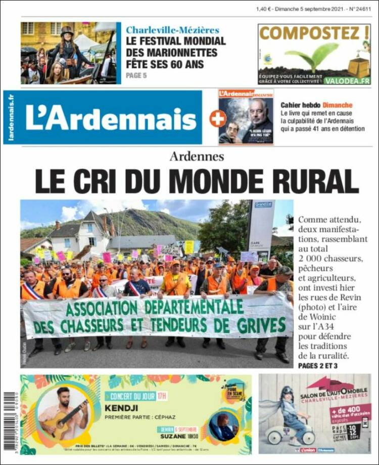 Portada de L'Ardenais (Francia)