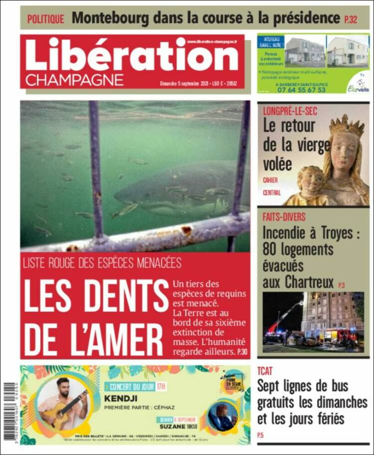 Portada de Libération Champagne (Francia)