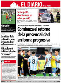 Portada de Diario de La Pampa (Argentina)