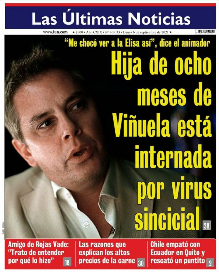 Portada de Las Últimas Noticias (Chile)