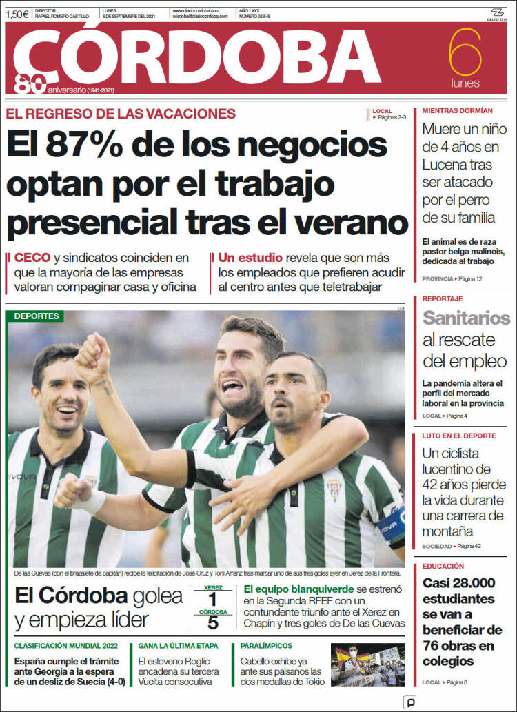 Portada de Diario de Córdoba (España)