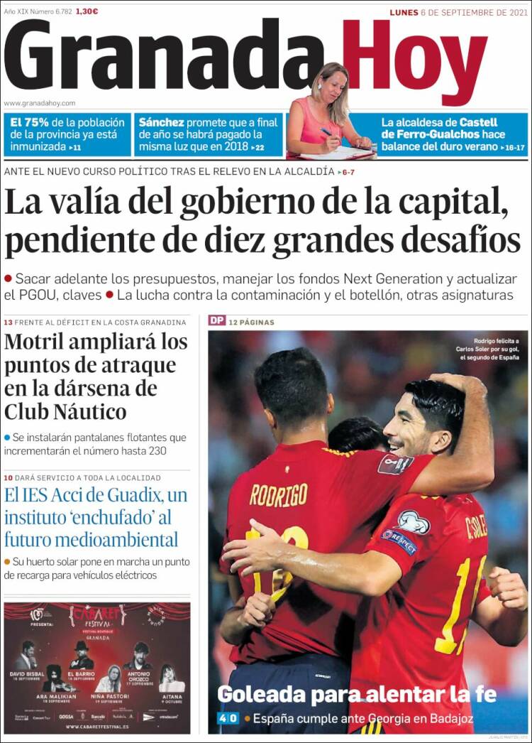 Portada de Granada Hoy (España)