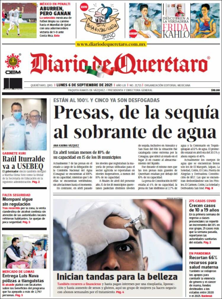 Portada de Diario de Querétaro (México)