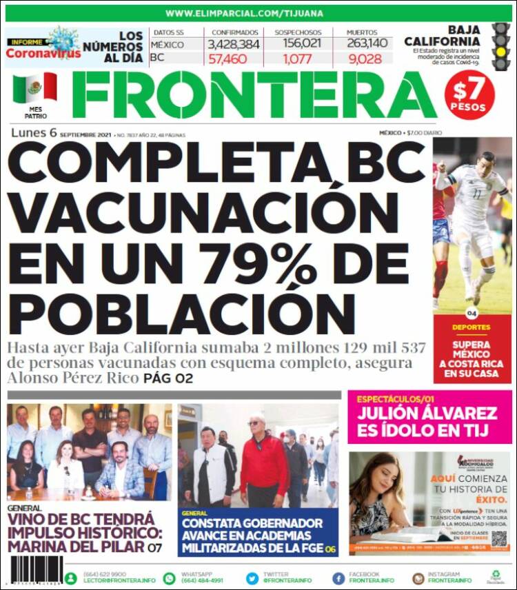Portada de Frontera (México)