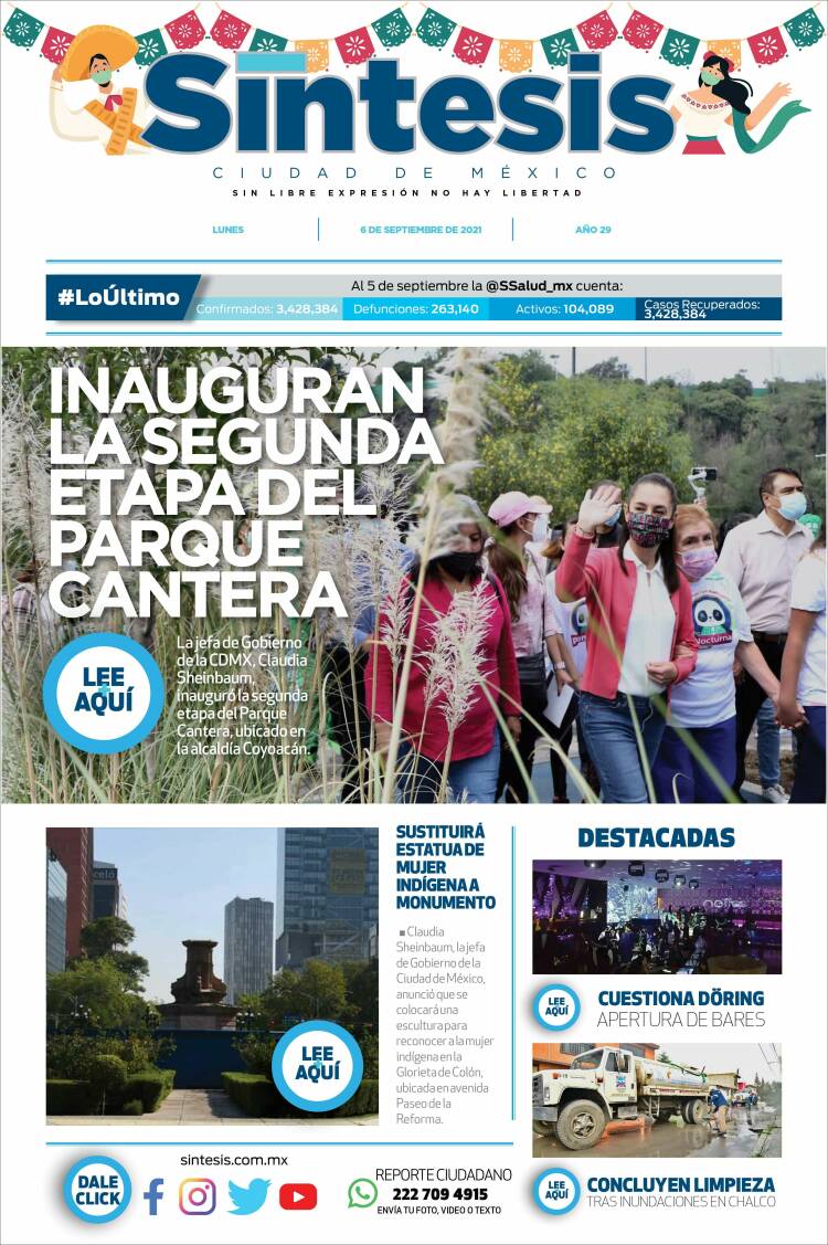 Portada de Síntesis Nacional (México)