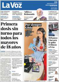 Portada de La Voz del Interior (Argentina)