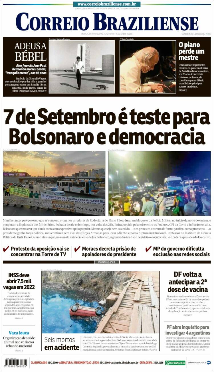 Portada de Correio Braziliense (Brasil)