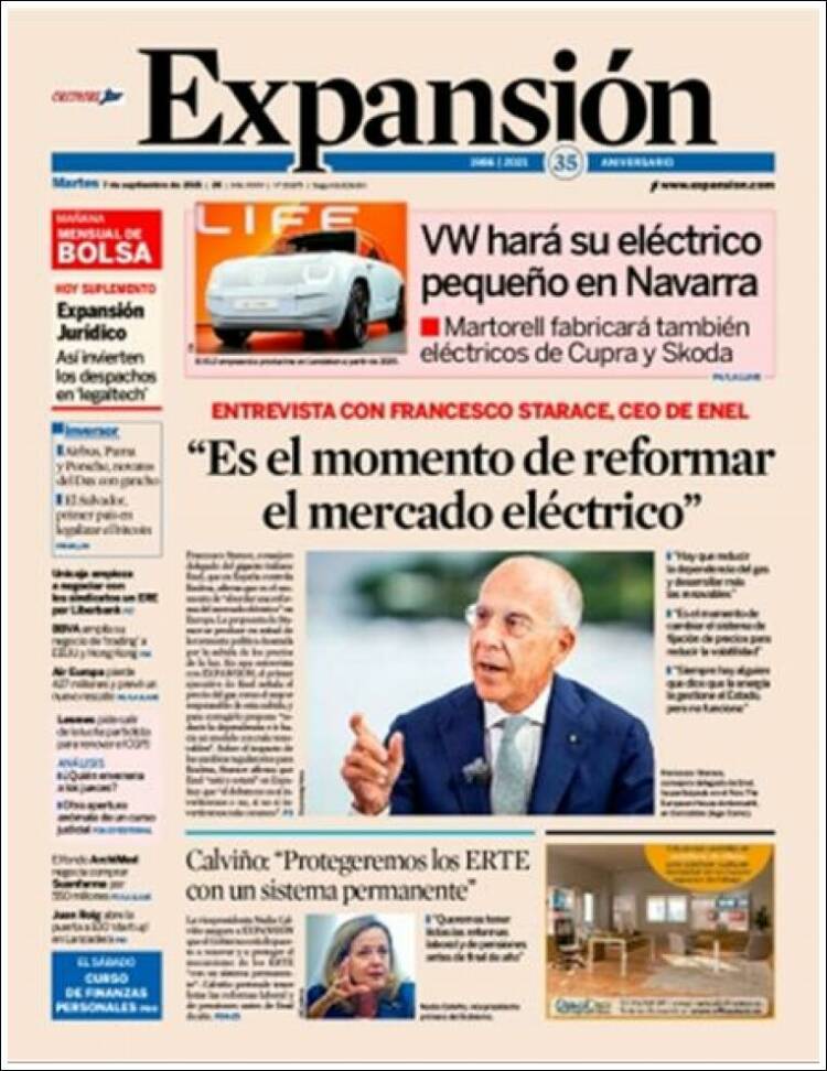 Portada de Expansión (Espa&ntilde;a)