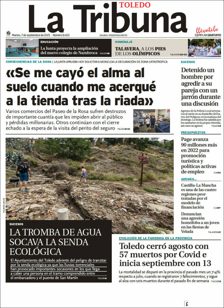 Portada de La Tribuna de Toledo (España)