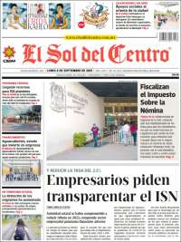 Portada de El Sol del Centro (México)