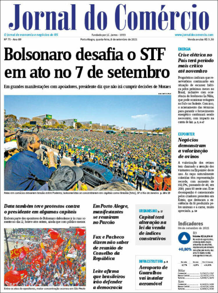 Portada de Jornal do Comércio (Brasil)