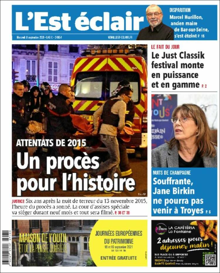 Portada de L'Est Eclair (Francia)