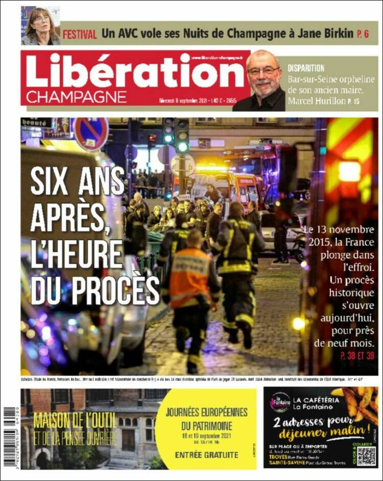 Portada de Libération Champagne (Francia)