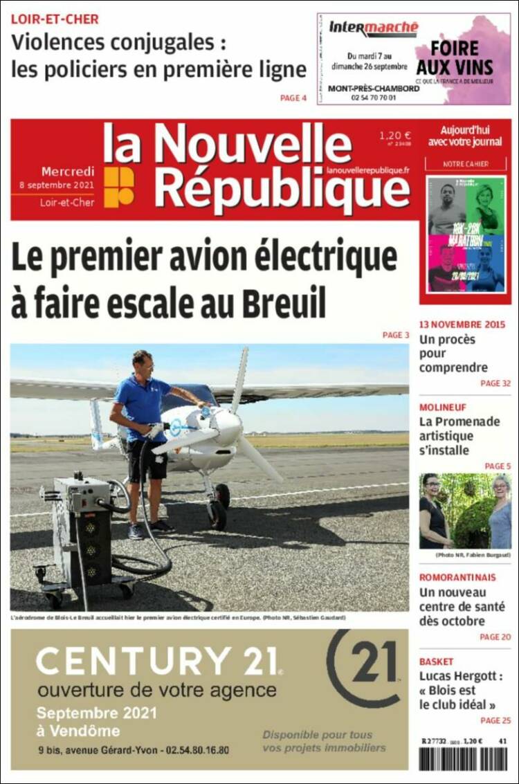 Portada de La Nouvelle Republique (Francia)